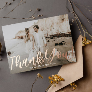 Thank You Wedding Photo Real Foil Headline Foil In