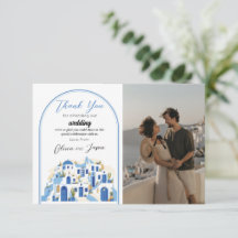 Thank You Wedding Santorini Greece Greek Photo