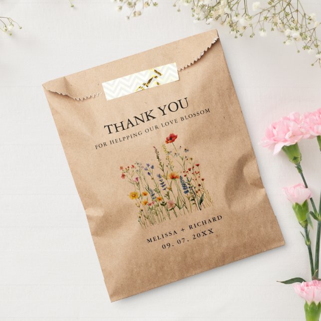 Thank you Wedding Seed Packet Favours Favour Bag (Sealed)