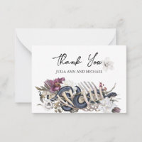 Thank you Wedding Spooky Halloween Floral Snake