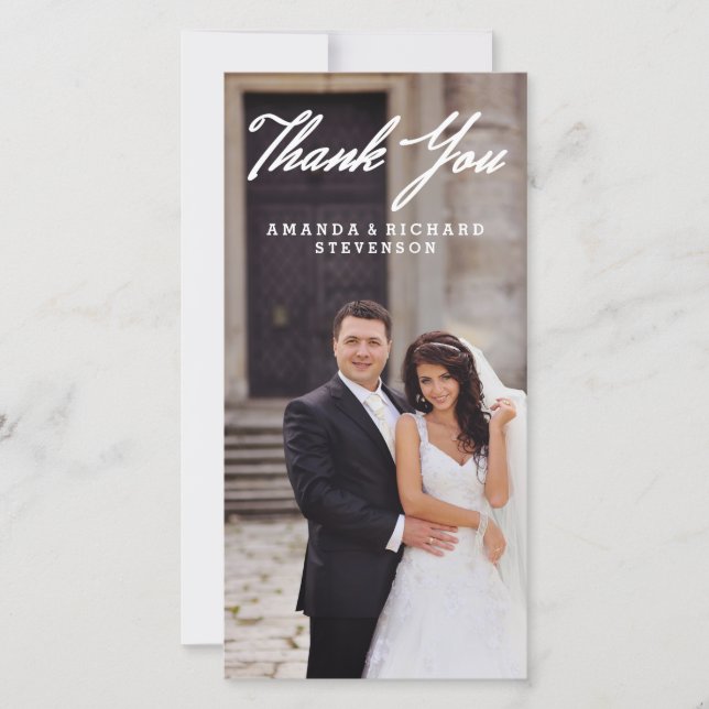 THANK YOU | WEDDING THANK YOU PHOTO CARD (Front)