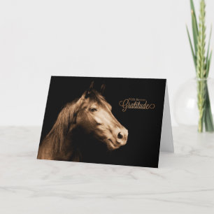 Thank You Western Sepia Toned Horse Blank Card