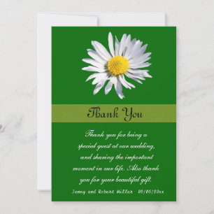 Thank you, white aisy flower you card
