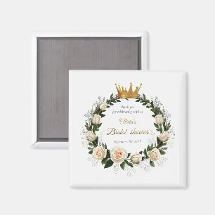 Thank You White Roses & Baby’s Breath  Magnet