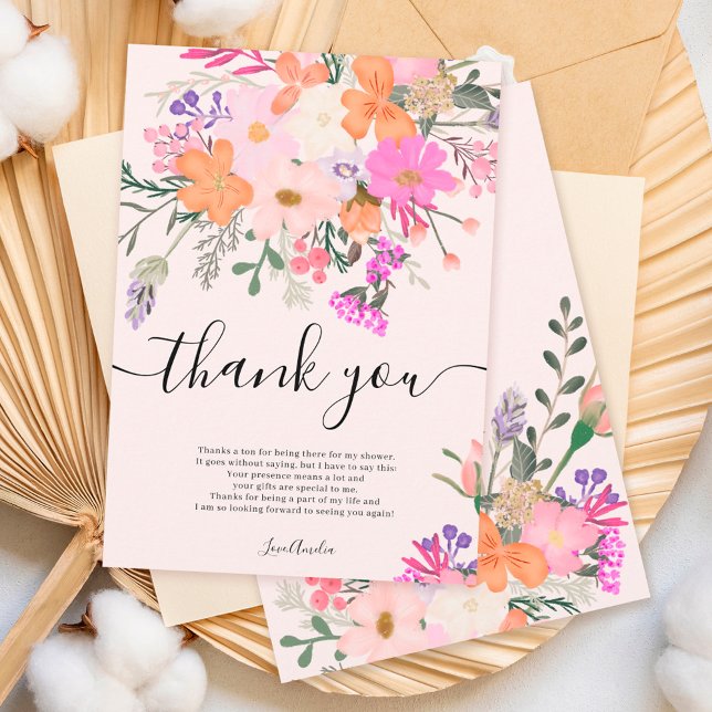 Thank you wild flowers pastel spring shower (Creator Uploaded)