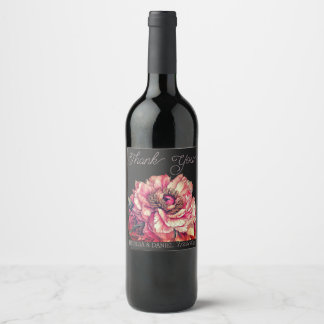 Thank you winelabel favours wine label