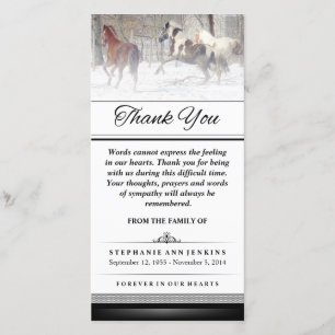 Thank You - Winter Horses - Words Cannot Express Card