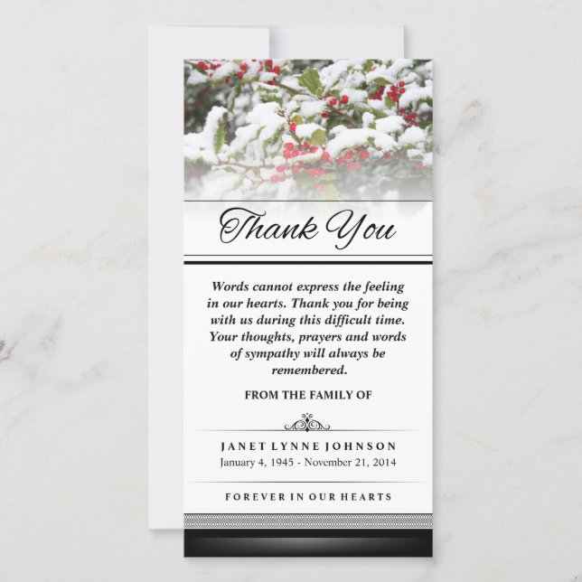 Thank You Winter Ivy Snow - Words Cannot Express (Front)