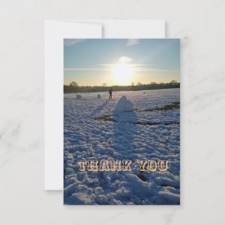 Thank you winter scene card