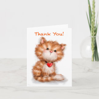 Thank You with Cute Cat Card