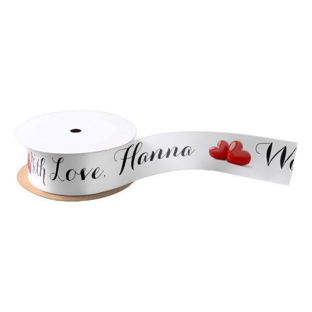 Thank You with Love Personalise Satin Ribbon (Spool)