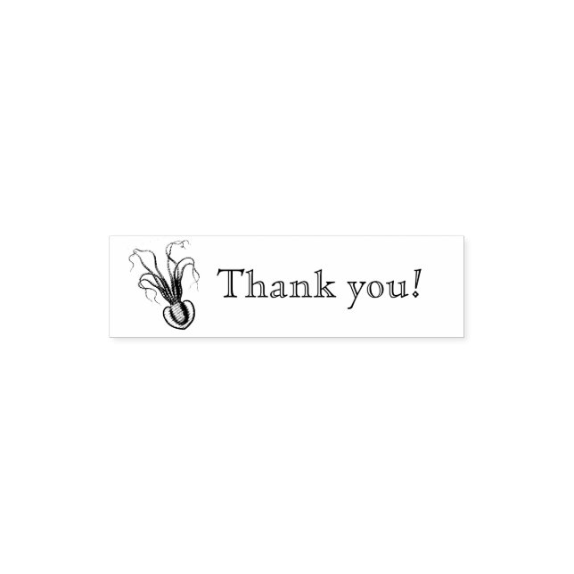 Thank you with Octopus Steampunk Style Self-inking Stamp (Design)
