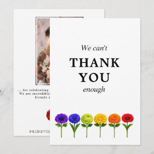 🌈 Thank You with photo Flourish Together Card