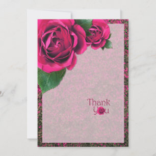 Thank You with Pink Roses Card