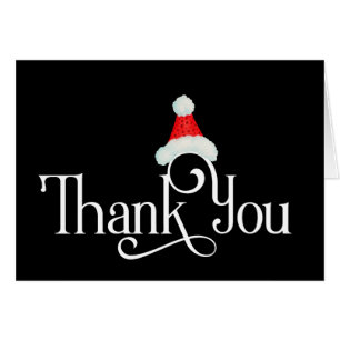Thank You with Red Santa Hat Personalised