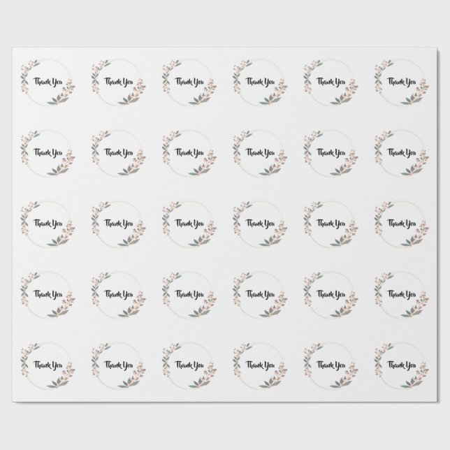 Thank you  wrapping paper (Flat)