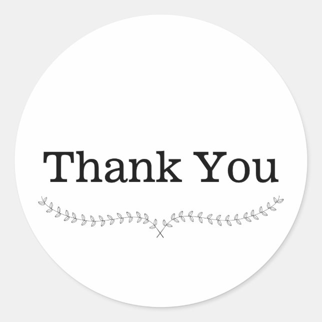 Thank You Wreath Sticker (Front)