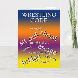 Thank You Wrestling Coach Card