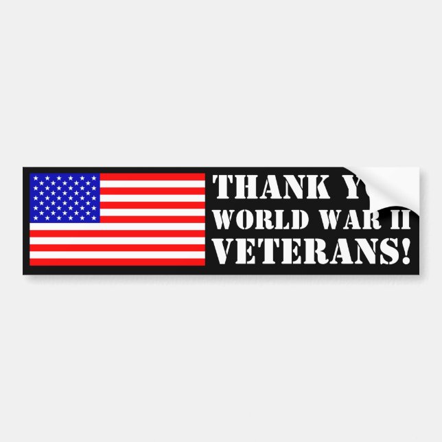 Thank You WW2 Veterans! Bumper Sticker (Front)