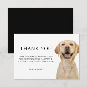 Thank you Yellow Labrador Baby Shower Cards