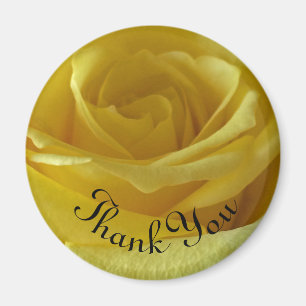 Thank You Yellow Rose Photo Garden Flower Magnet