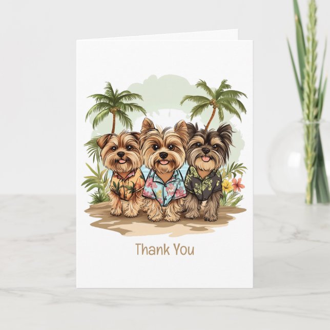 Thank You Yorkshire Terrier Dogs Hawaiian Shirts (Front)