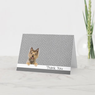 Thank You Yorkshire Terrier on Polka Dots Card