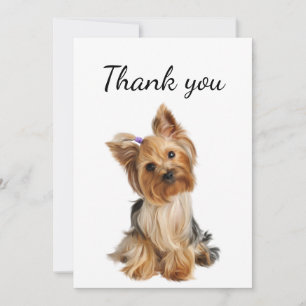 Thank You Yorkshire Terrier Yorkie Dog Pet Animal Card