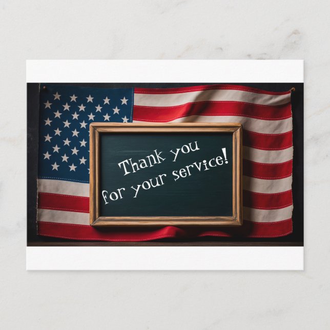 Thank youi for your service! postcard (Front)