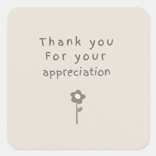 ' Thank your appreciation sticker ' (Front)