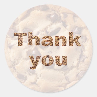 Thank Your Cookie text Classic Round Sticker