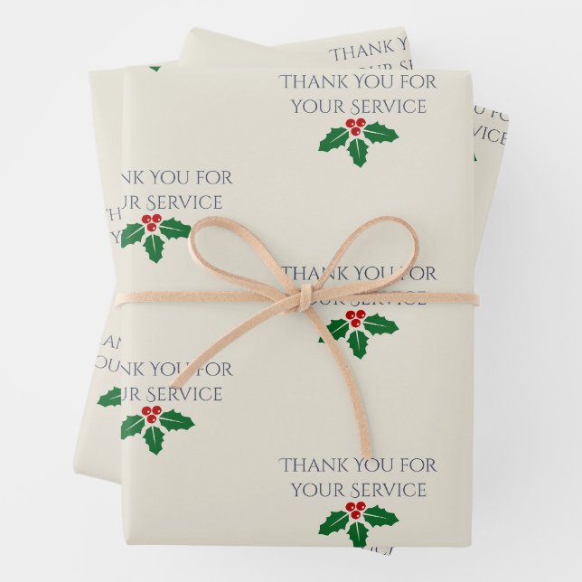 Thank Your for Your Service Wrapping Paper (In situ)