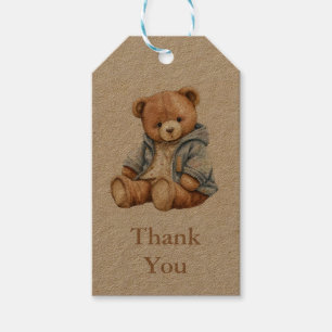 Thank your pretty bear Cartoon Birthday Germany Gift Tags