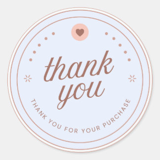 'Thank you'stickers  Classic Round Sticker