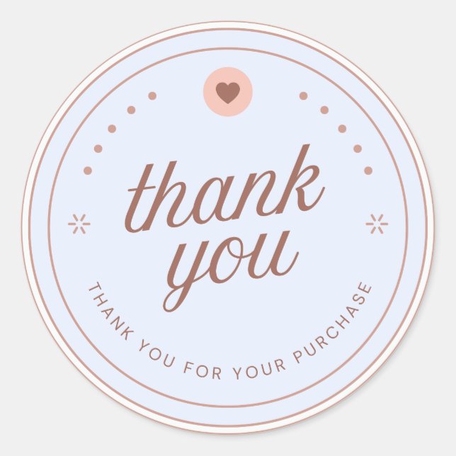 'Thank you'stickers  Classic Round Sticker (Front)
