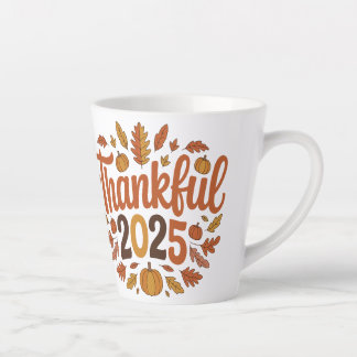 Thankful 2025 Autumn Pumpkin Thanksgiving Mug