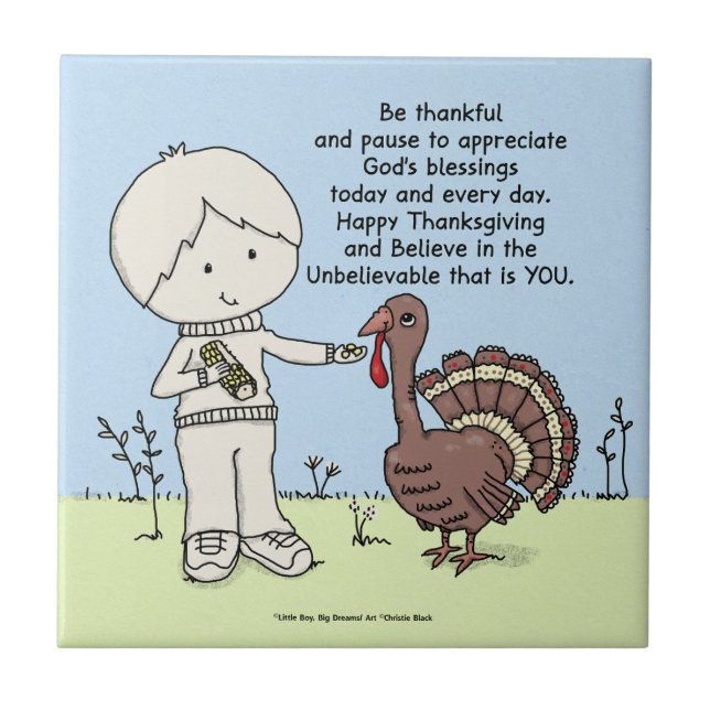 Thankful and Appreciative Ceramic Tile (Front)