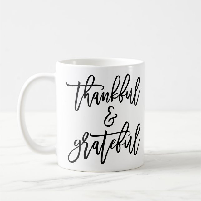 Thankful And Grateful Coffee Mug (Left)