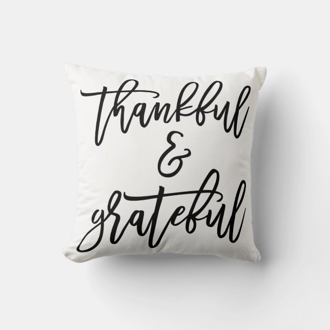 Thankful And Grateful Cushion (Front)