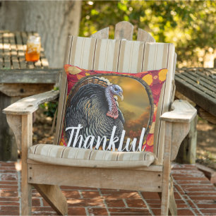 Thankful and Turkey Cushion