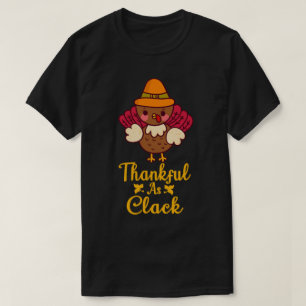 Thankful As Cluck Cute Turkey Funny Thanksgiving T-Shirt