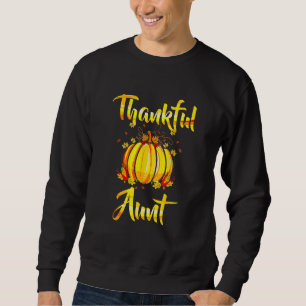 Thankful Aunt Pumpkin Halloween Thanksgiving Aunt Sweatshirt