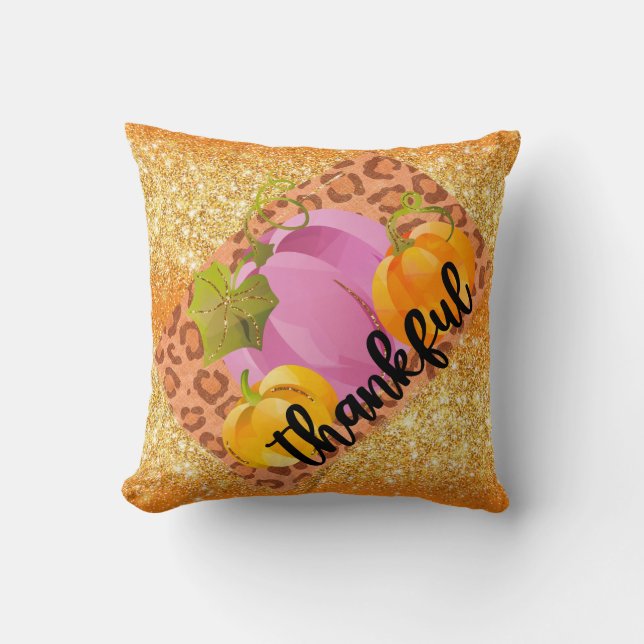 Thankful Autumn Customise Colour Cushion (Front)