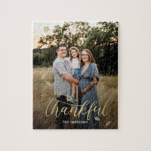 Thankful Autumn Thanksgiving Fall Photo Puzzle