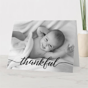 Thankful Baby birth Announcement photo Thank you