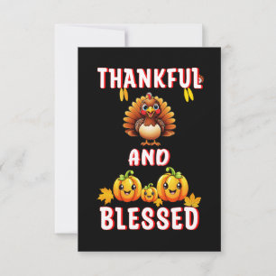 Thankful Blessed 23 US Maple November Thanksgiving Card