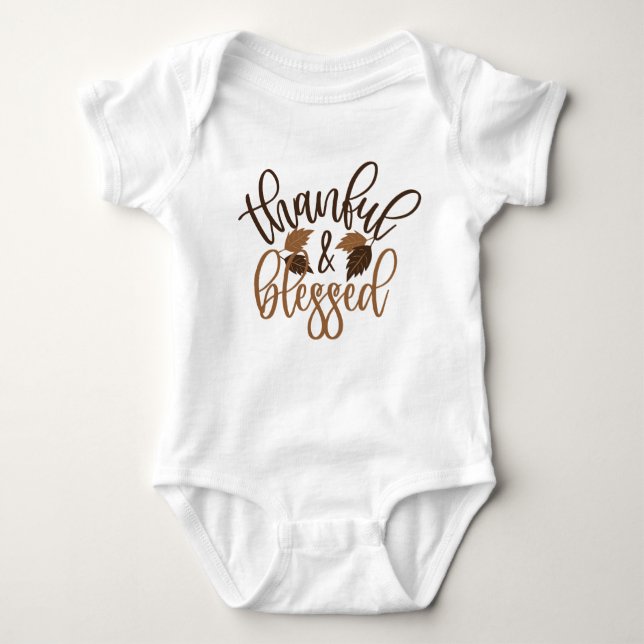 Thankful & Blessed Baby Bodysuit (Front)
