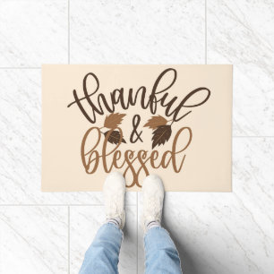 Thankful & Blessed Doormat