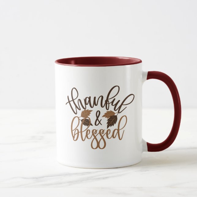 Thankful & Blessed Mug (Right)