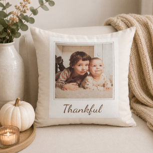 Thankful & Blessed Polaroid Photo Custom Gift Cushion